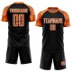 Custom Black Bay Orange-White African Pattern Sublimation Soccer Uniform Jersey Custom Black Bay Orange-White African Pattern Sublimation Soccer Uniform Jersey