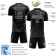 Custom Black White Geometric Shapes Sublimation Soccer Uniform Jersey Custom Black White Geometric Shapes Sublimation Soccer Uniform Jersey
