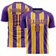 Custom Purple Gold-White Stripes Sublimation Soccer Uniform Jersey Custom Purple Gold-White Stripes Sublimation Soccer Uniform Jersey