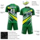 Custom Green White Yellow-Navy Sublimation Soccer Uniform Jersey Custom Green White Yellow-Navy Sublimation Soccer Uniform Jersey