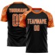 Custom Black Bay Orange-White African Pattern Sublimation Soccer Uniform Jersey Custom Black Bay Orange-White African Pattern Sublimation Soccer Uniform Jersey