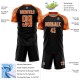 Custom Black Bay Orange-White African Pattern Sublimation Soccer Uniform Jersey Custom Black Bay Orange-White African Pattern Sublimation Soccer Uniform Jersey