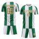 Custom White Old Gold-Kelly Green Sublimation Soccer Uniform Jersey Custom White Old Gold-Kelly Green Sublimation Soccer Uniform Jersey