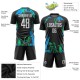 Custom Black White-Light Blue Sublimation Soccer Uniform Jersey Custom Black White-Light Blue Sublimation Soccer Uniform Jersey
