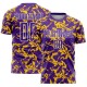 Custom Purple Gold-White Abstract Fluid Sublimation Soccer Uniform Jersey Custom Purple Gold-White Abstract Fluid Sublimation Soccer Uniform Jersey