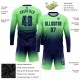 Custom Pea Green Navy Sublimation Long Sleeve Fade Fashion Soccer Uniform Jersey Custom Pea Green Navy Sublimation Long Sleeve Fade Fashion Soccer Uniform Jersey