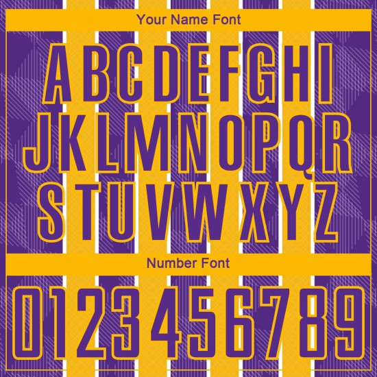 Custom Purple Gold-White Stripes Sublimation Soccer Uniform Jersey Custom Purple Gold-White Stripes Sublimation Soccer Uniform Jersey