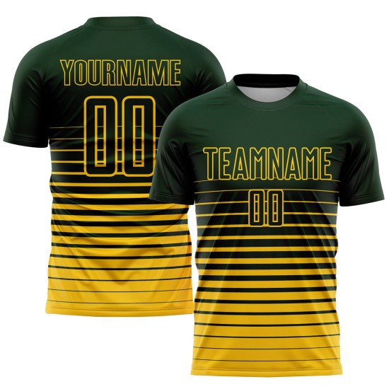 Custom Green Yellow Pinstripe Fade Fashion Sublimation Soccer Uniform Jersey Custom Green Yellow Pinstripe Fade Fashion Sublimation Soccer Uniform Jersey