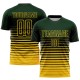 Custom Green Yellow Pinstripe Fade Fashion Sublimation Soccer Uniform Jersey Custom Green Yellow Pinstripe Fade Fashion Sublimation Soccer Uniform Jersey