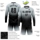 Custom Silver Black Sublimation Long Sleeve Fade Fashion Soccer Uniform Jersey Custom Silver Black Sublimation Long Sleeve Fade Fashion Soccer Uniform Jersey