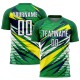 Custom Green White Yellow-Navy Sublimation Soccer Uniform Jersey Custom Green White Yellow-Navy Sublimation Soccer Uniform Jersey