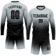 Custom Silver Black Sublimation Long Sleeve Fade Fashion Soccer Uniform Jersey Custom Silver Black Sublimation Long Sleeve Fade Fashion Soccer Uniform Jersey