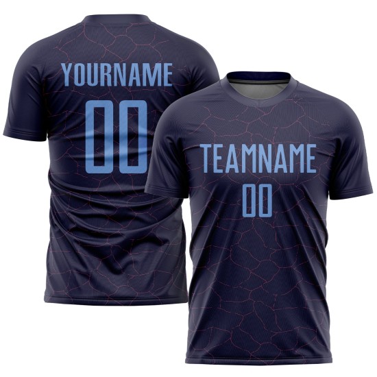 Custom Purple Light Blue Sublimation Soccer Uniform Jersey Custom Purple Light Blue Sublimation Soccer Uniform Jersey