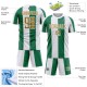 Custom White Old Gold-Kelly Green Sublimation Soccer Uniform Jersey Custom White Old Gold-Kelly Green Sublimation Soccer Uniform Jersey