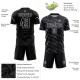 Custom Black White Sublimation Soccer Uniform Jersey Custom Black White Sublimation Soccer Uniform Jersey