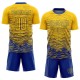 Custom Yellow Royal Sublimation Soccer Uniform Jersey Custom Yellow Royal Sublimation Soccer Uniform Jersey