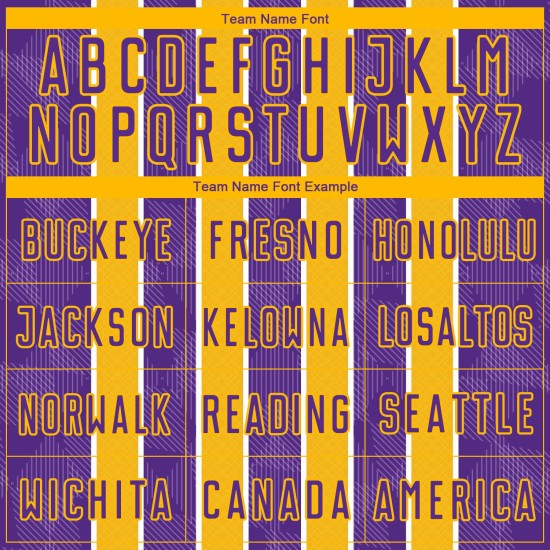 Custom Purple Gold-White Stripes Sublimation Soccer Uniform Jersey Custom Purple Gold-White Stripes Sublimation Soccer Uniform Jersey