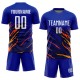 Custom Royal White Yellow-Black Sublimation Soccer Uniform Jersey Custom Royal White Yellow-Black Sublimation Soccer Uniform Jersey