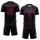 Custom Black Pink Sublimation Soccer Uniform Jersey Custom Black Pink Sublimation Soccer Uniform Jersey