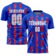 Custom Royal White-Red Home Sublimation Soccer Uniform Jersey Custom Royal White-Red Home Sublimation Soccer Uniform Jersey