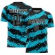Custom Black Lakes Blue-White Splash Sublimation Soccer Uniform Jersey Custom Black Lakes Blue-White Splash Sublimation Soccer Uniform Jersey