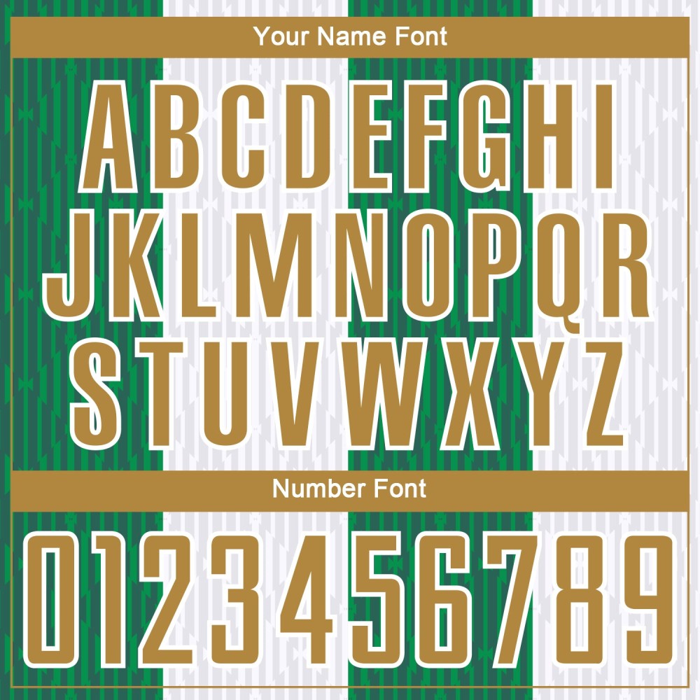 Custom White Old Gold-Kelly Green Sublimation Soccer Uniform Jersey Custom White Old Gold-Kelly Green Sublimation Soccer Uniform Jersey