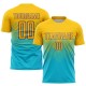 Custom Lakes Blue Gold-Purple Sublimation Soccer Uniform Jersey Custom Lakes Blue Gold-Purple Sublimation Soccer Uniform Jersey