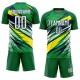 Custom Green White Yellow-Navy Sublimation Soccer Uniform Jersey Custom Green White Yellow-Navy Sublimation Soccer Uniform Jersey