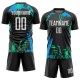 Custom Black White-Light Blue Sublimation Soccer Uniform Jersey Custom Black White-Light Blue Sublimation Soccer Uniform Jersey