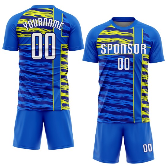 Custom Royal White Navy-Gold Sublimation Soccer Uniform Jersey Custom Royal White Navy-Gold Sublimation Soccer Uniform Jersey