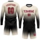 Custom Cream Crimson-Black Sublimation Long Sleeve Fade Fashion Soccer Uniform Jersey Custom Cream Crimson-Black Sublimation Long Sleeve Fade Fashion Soccer Uniform Jersey