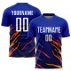 Custom Royal White Yellow-Black Sublimation Soccer Uniform Jersey Custom Royal White Yellow-Black Sublimation Soccer Uniform Jersey