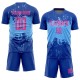 Custom Royal Pink-Light Blue Sublimation Soccer Uniform Jersey Custom Royal Pink-Light Blue Sublimation Soccer Uniform Jersey