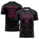 Custom Black Pink Sublimation Soccer Uniform Jersey Custom Black Pink Sublimation Soccer Uniform Jersey