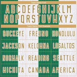 Custom White Old Gold-Kelly Green Sublimation Soccer Uniform Jersey Custom White Old Gold-Kelly Green Sublimation Soccer Uniform Jersey