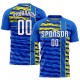 Custom Royal White Navy-Gold Sublimation Soccer Uniform Jersey Custom Royal White Navy-Gold Sublimation Soccer Uniform Jersey