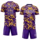 Custom Purple Gold-White Abstract Fluid Sublimation Soccer Uniform Jersey Custom Purple Gold-White Abstract Fluid Sublimation Soccer Uniform Jersey