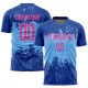 Custom Royal Pink-Light Blue Sublimation Soccer Uniform Jersey Custom Royal Pink-Light Blue Sublimation Soccer Uniform Jersey